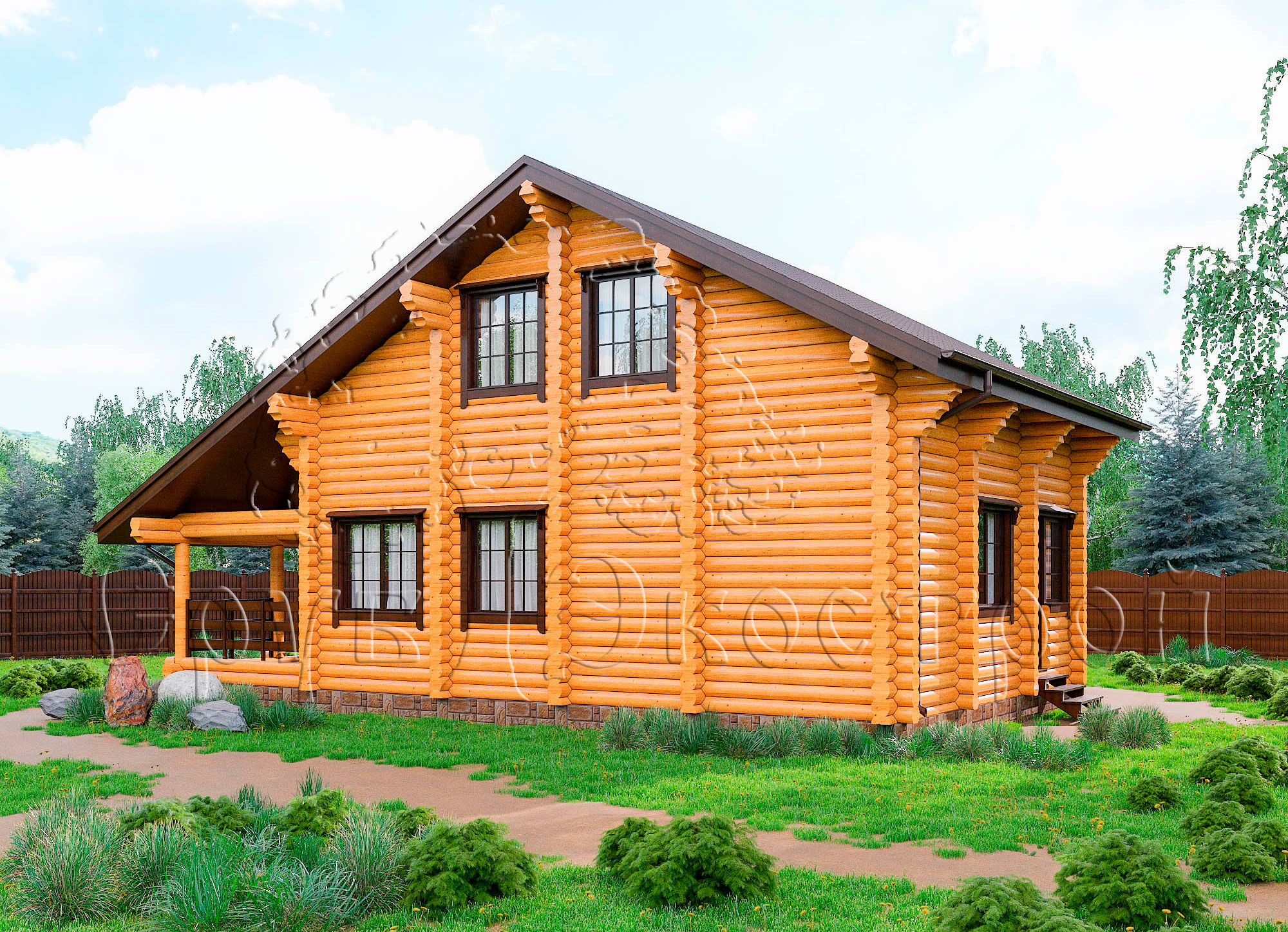 Деревянный дом «Меркурий 2» - 110.9 кв.м. вид 3