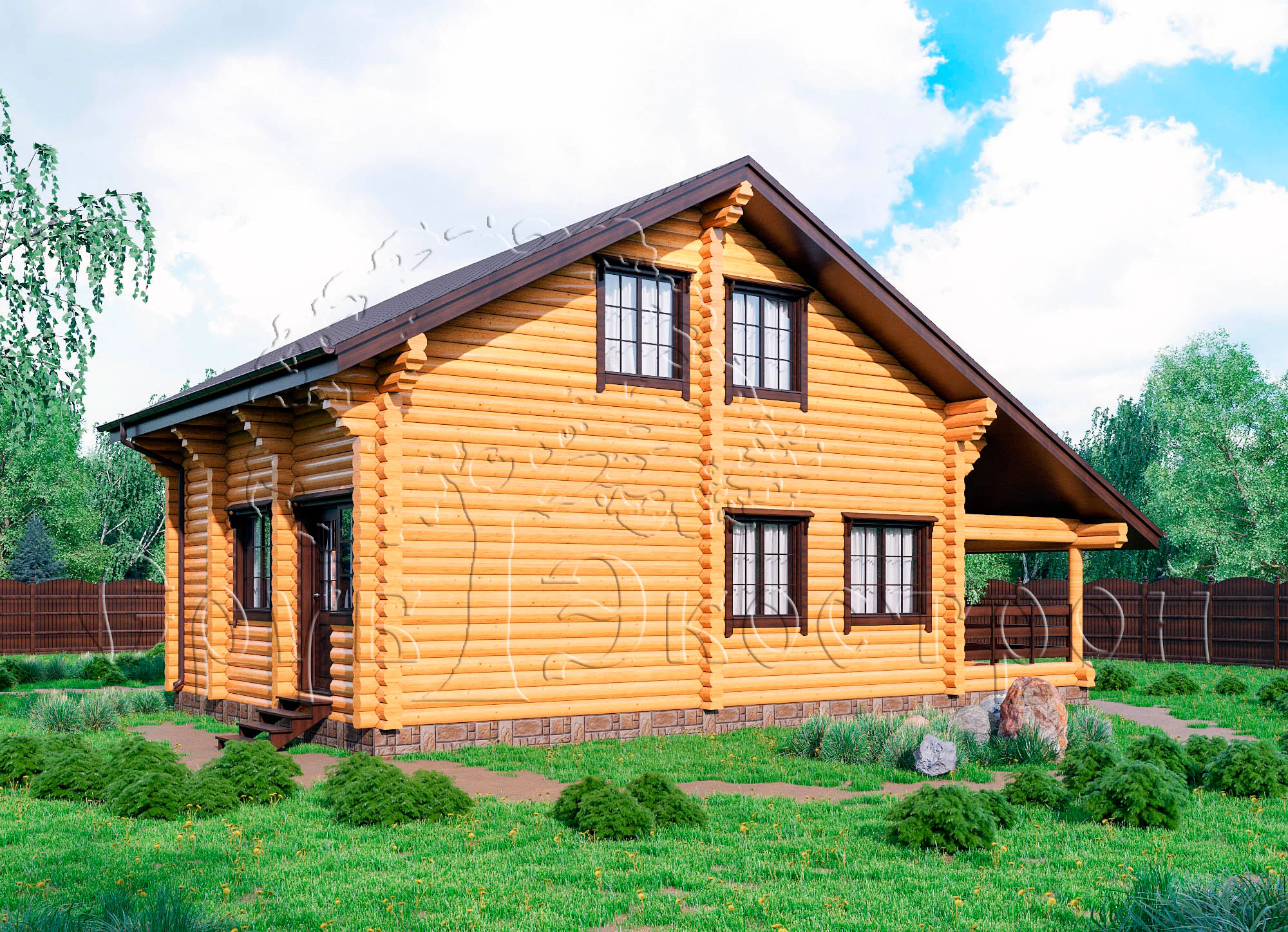 Деревянный дом «Меркурий 2» - 110.9 кв.м. вид 4