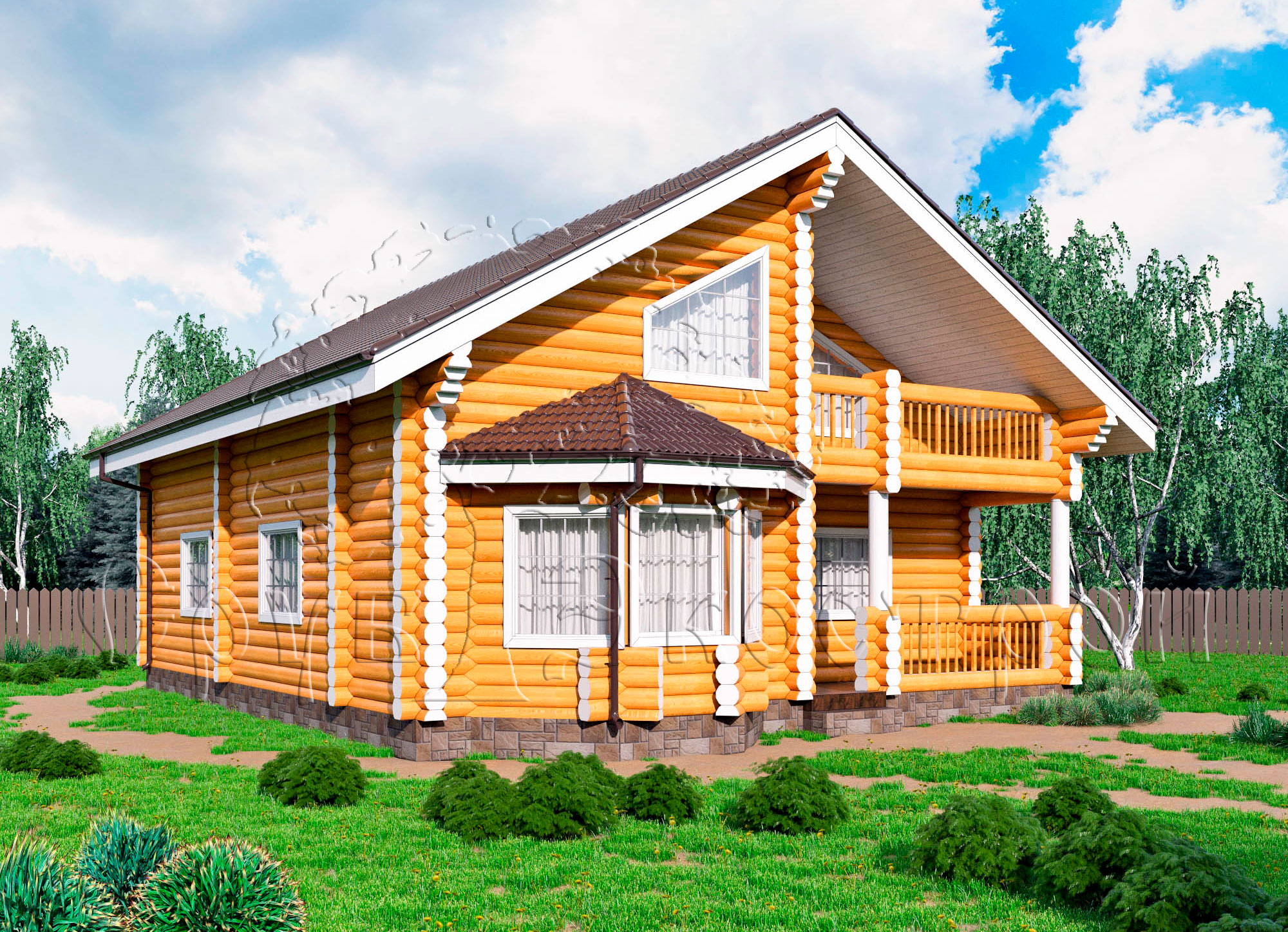 Деревянный дом «Мечта» - 210.5 кв.м. вид 4