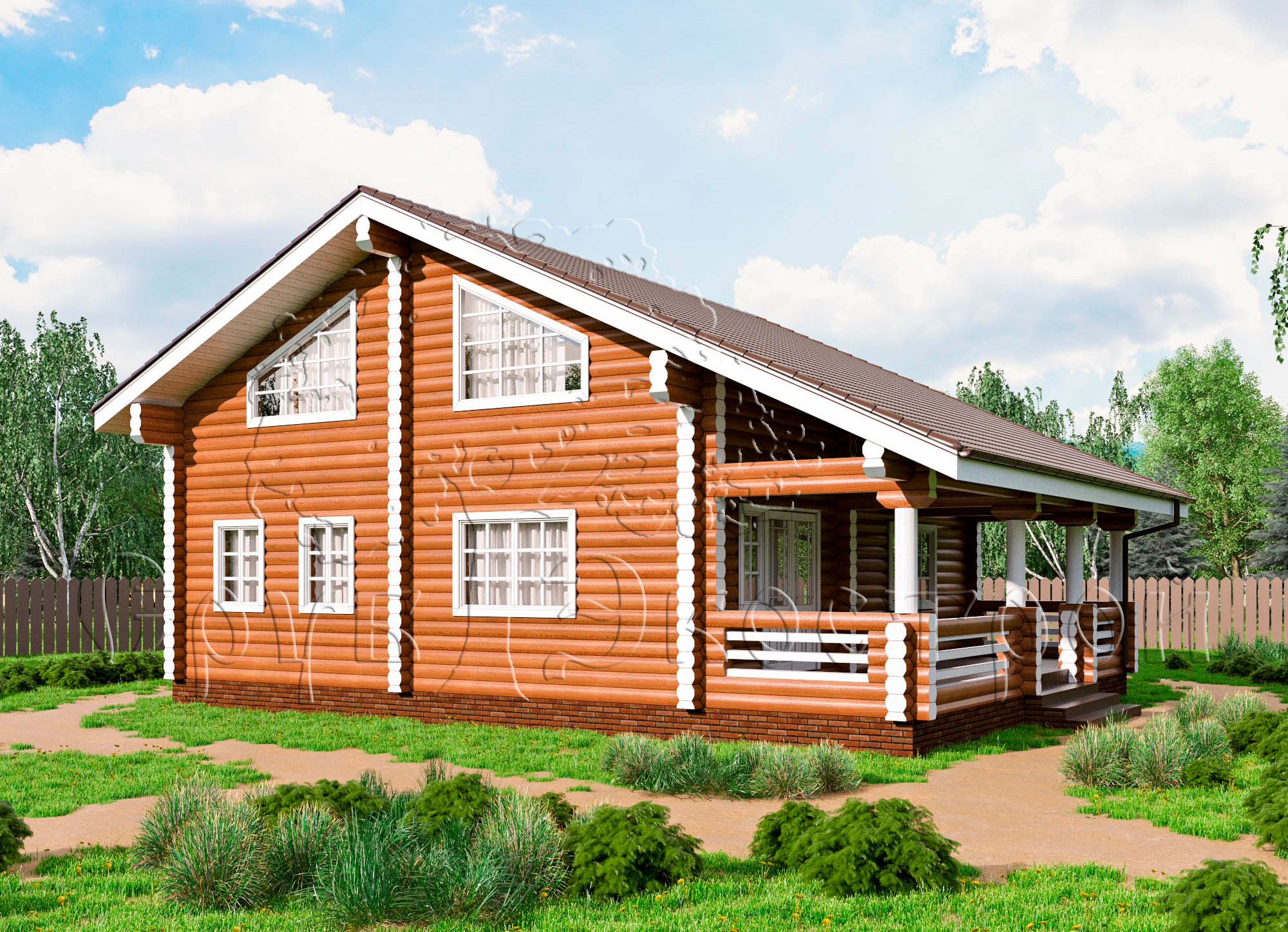 Деревянный дом «Загорье» - 149.3 кв.м. вид 1