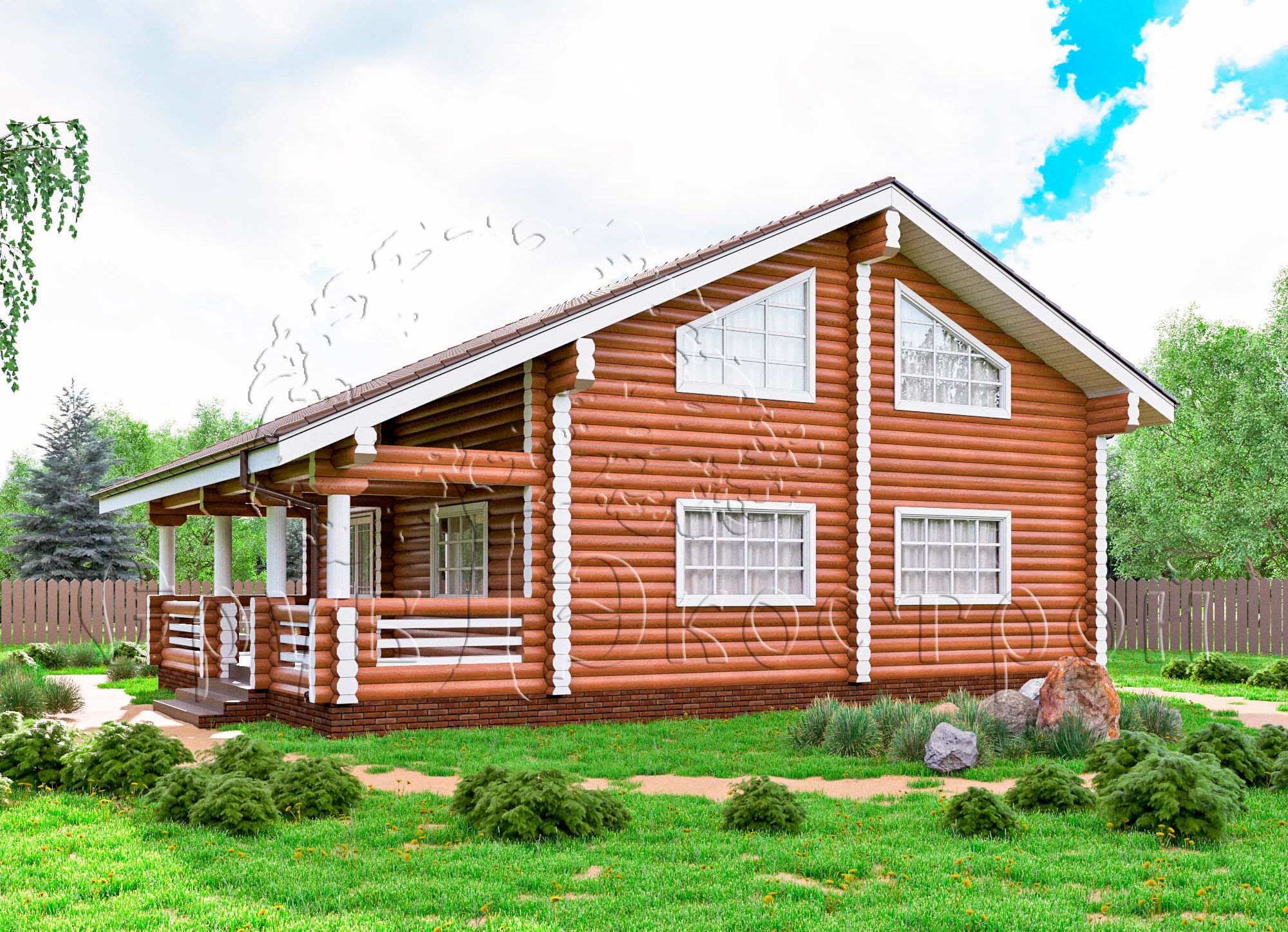 Деревянный дом «Загорье» - 149.3 кв.м. вид 2