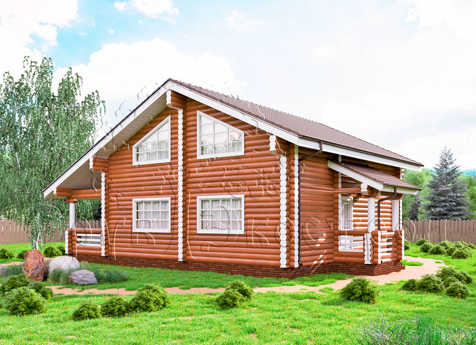 Деревянный дом «Загорье» - 149.3 кв.м. вид 3