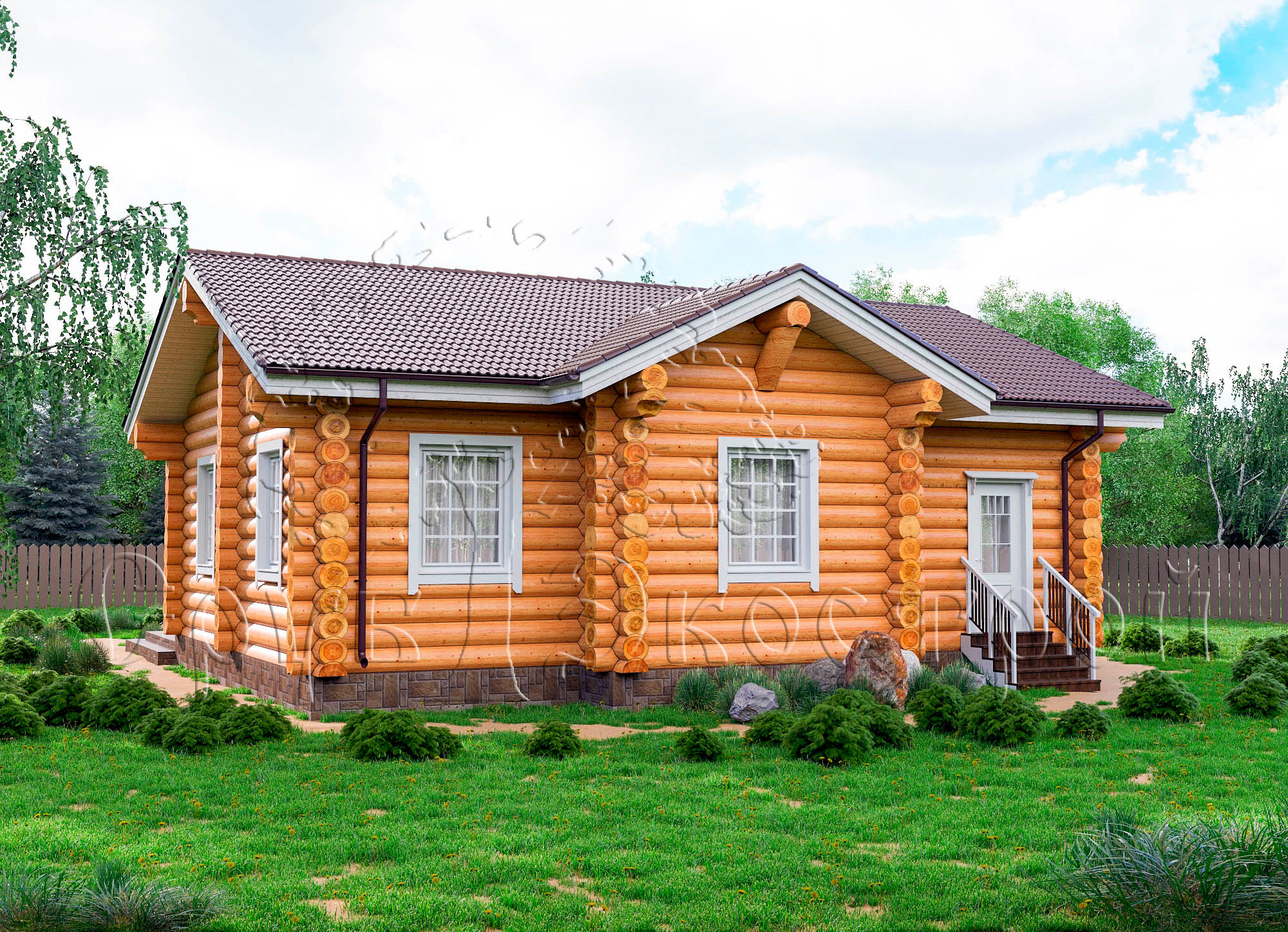 Деревянный дом «Купеческий» - 118.3 кв.м. вид 2