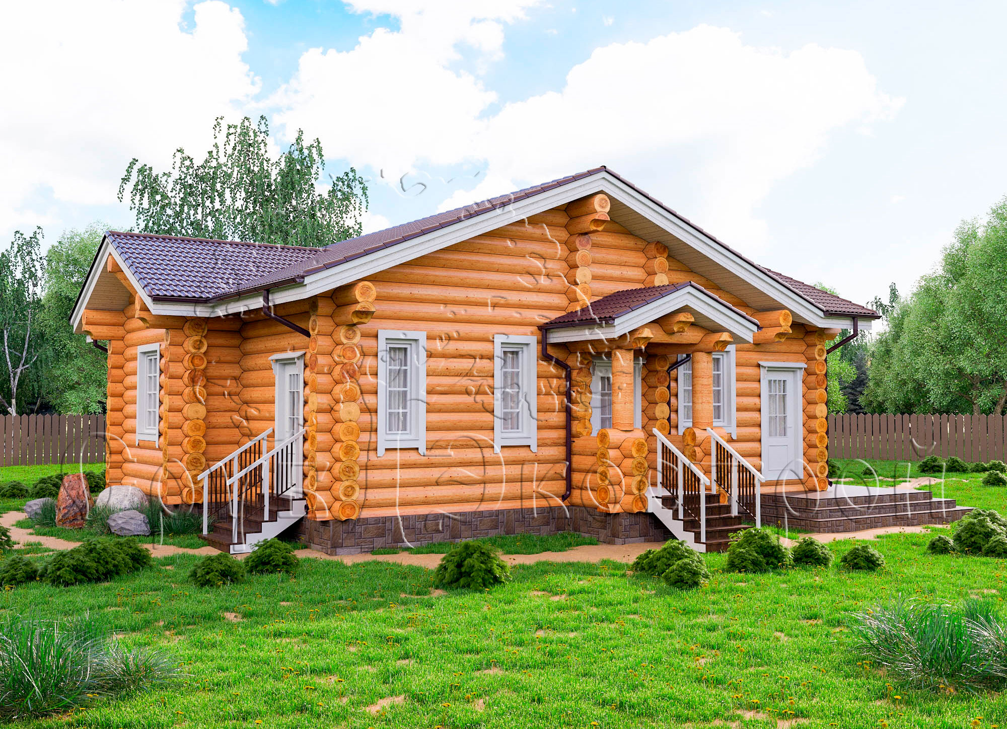 Деревянный дом «Купеческий» - 118.3 кв.м. вид 3