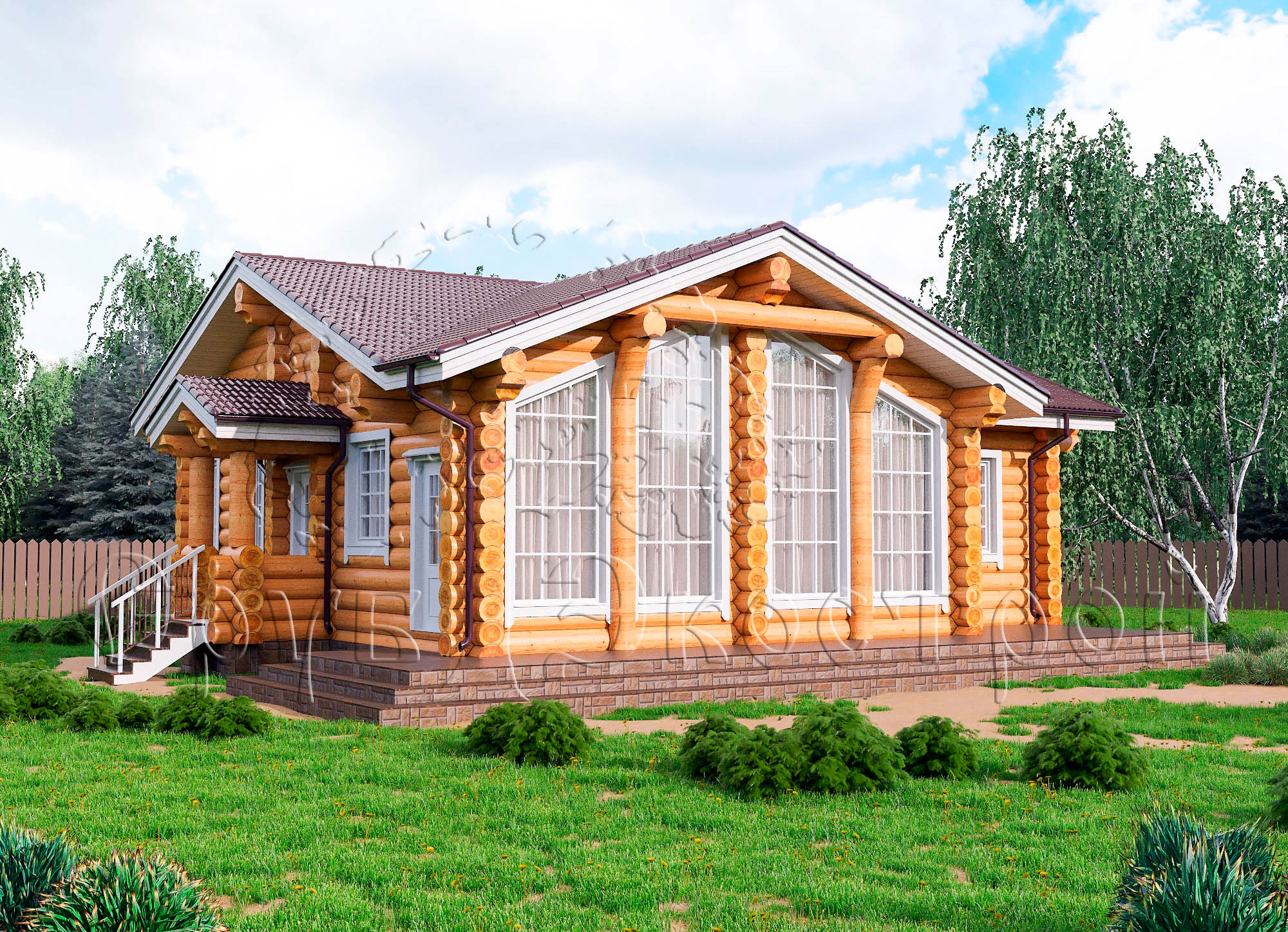 Деревянный дом «Купеческий» - 118.3 кв.м. вид 4