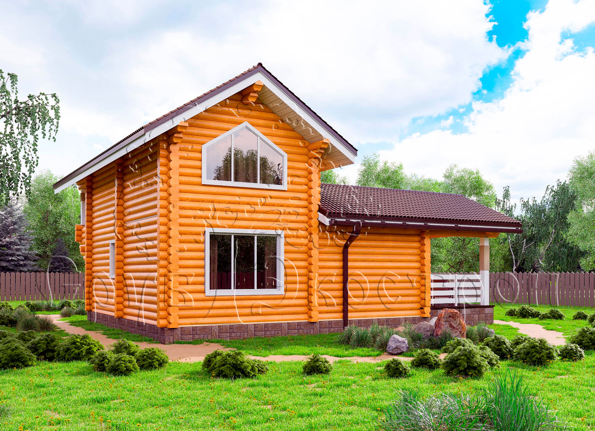 Деревянный дом «Сказка» - 90.23 кв.м. вид 3