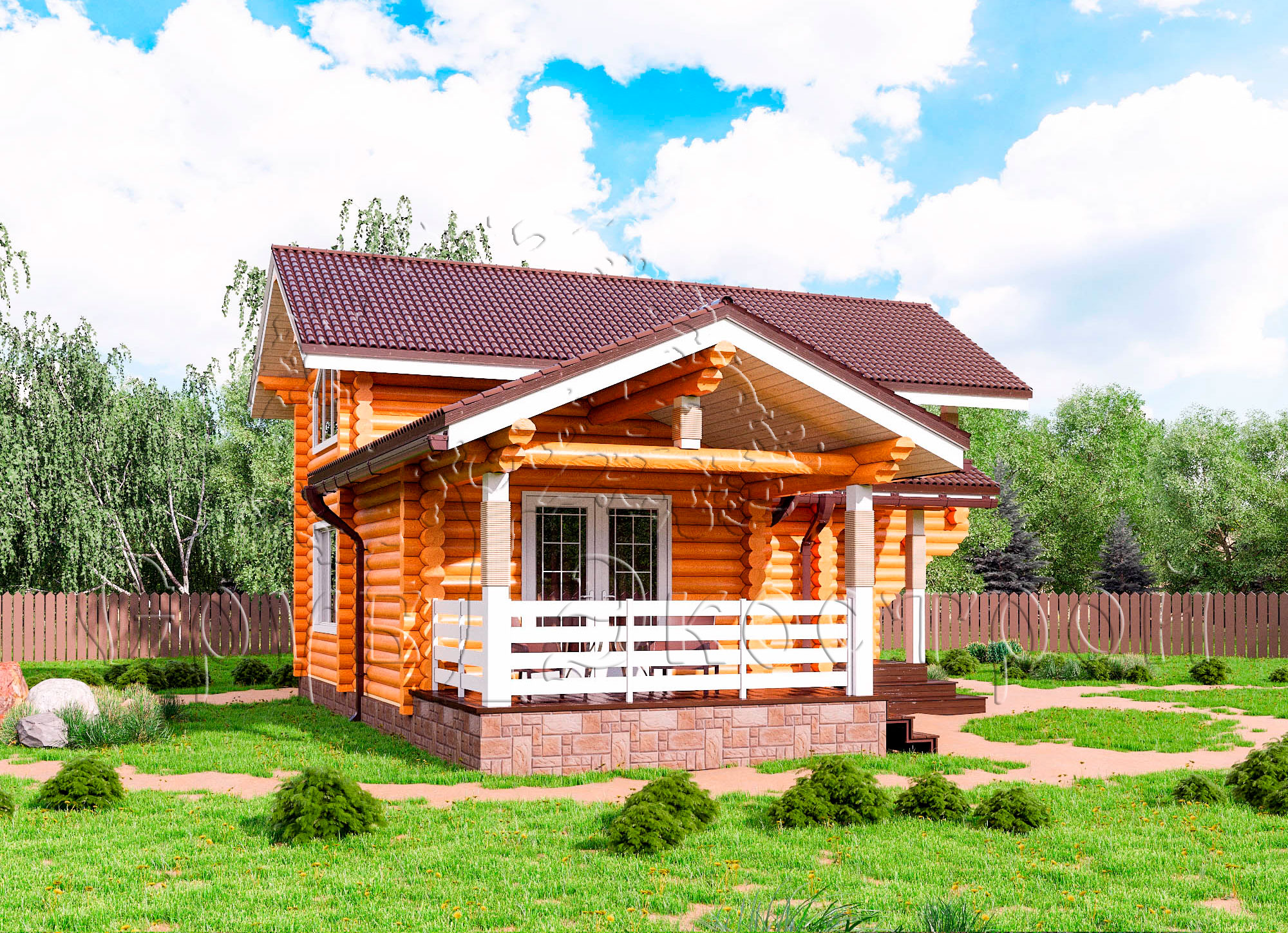 Деревянный дом «Сказка» - 90.23 кв.м. вид 4