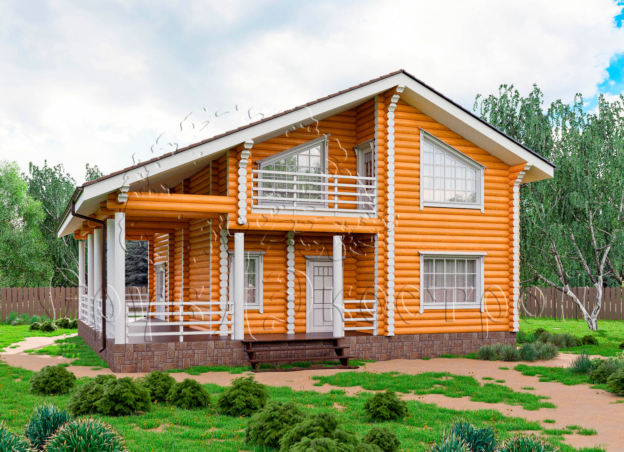 Деревянный дом «Ясногорье» - 211.8 кв.м. вид 2