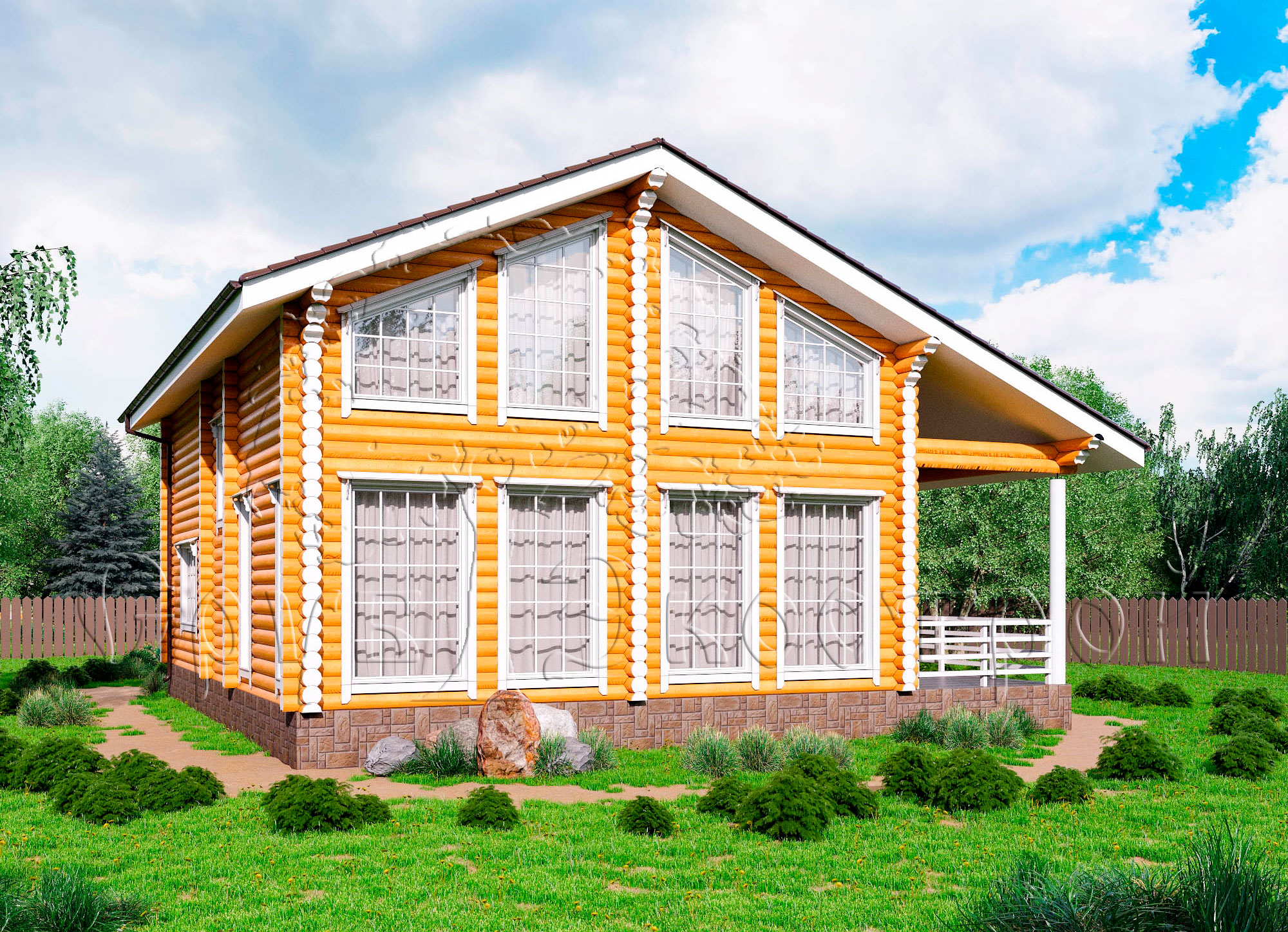 Деревянный дом «Ясногорье» - 211.8 кв.м. вид 4