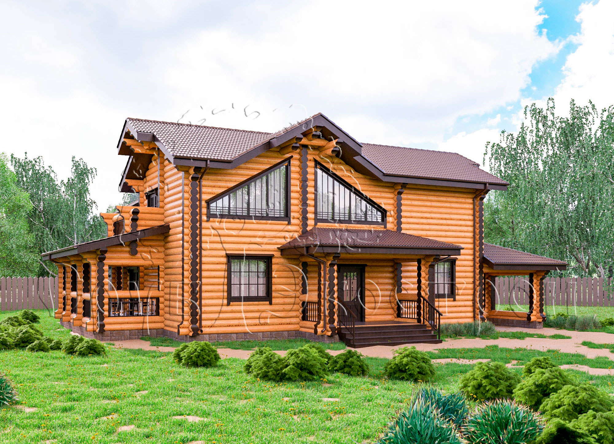 Деревянный дом «Терем» - 221.4 кв.м. вид 4