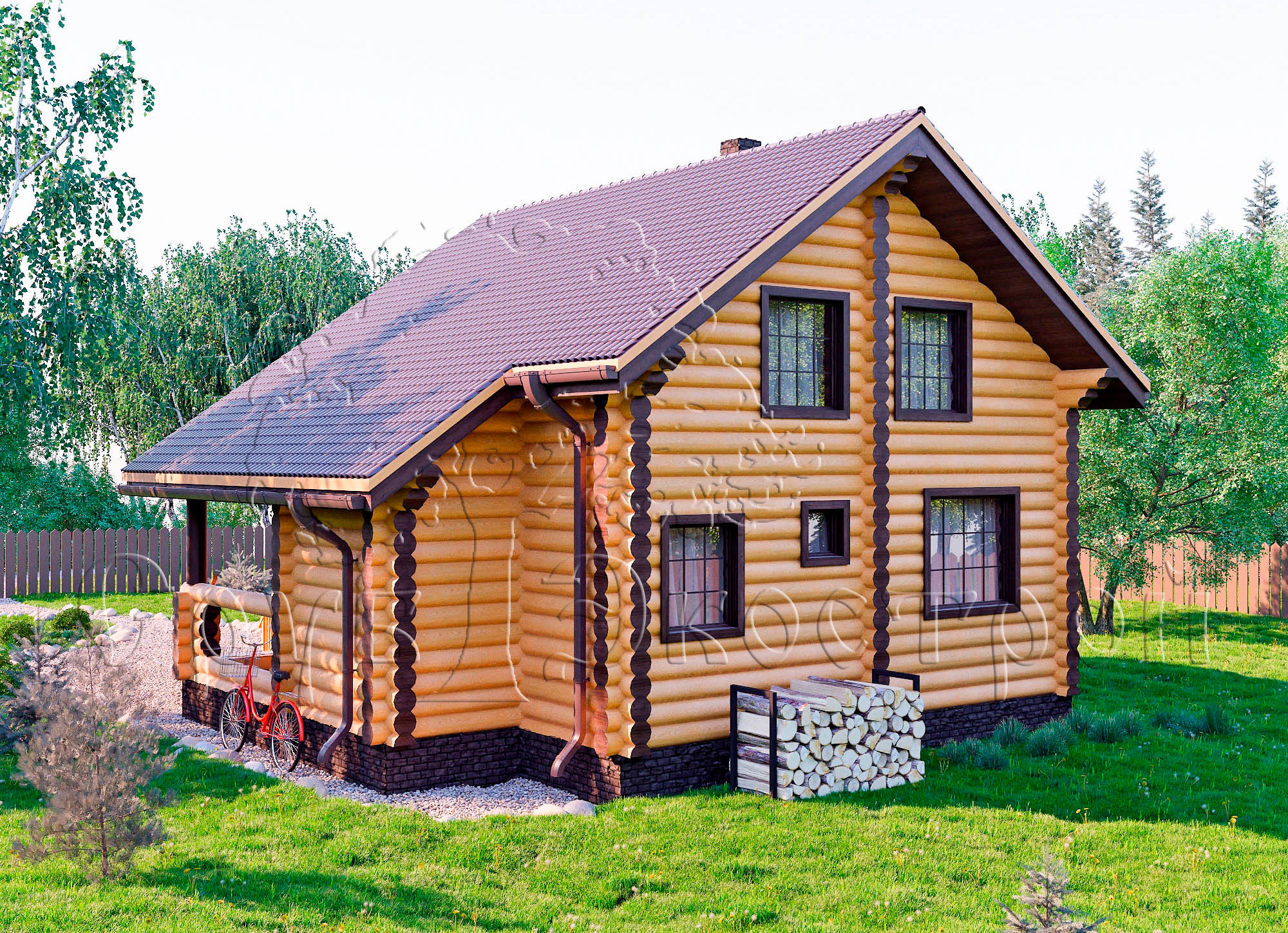 Деревянный дом «Азов» - 104 кв.м. вид 2